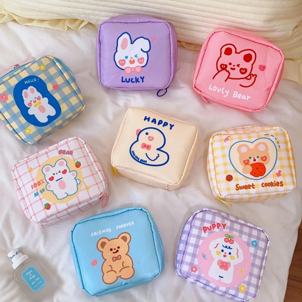 Korean Cartoon Bear Sanitary Napkin Organizer