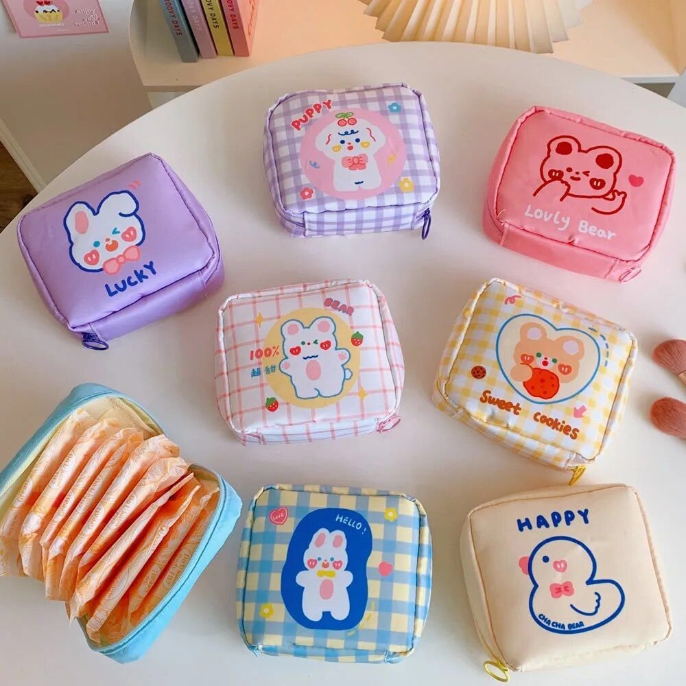 Korean Cartoon Bear Sanitary Napkin Organizer