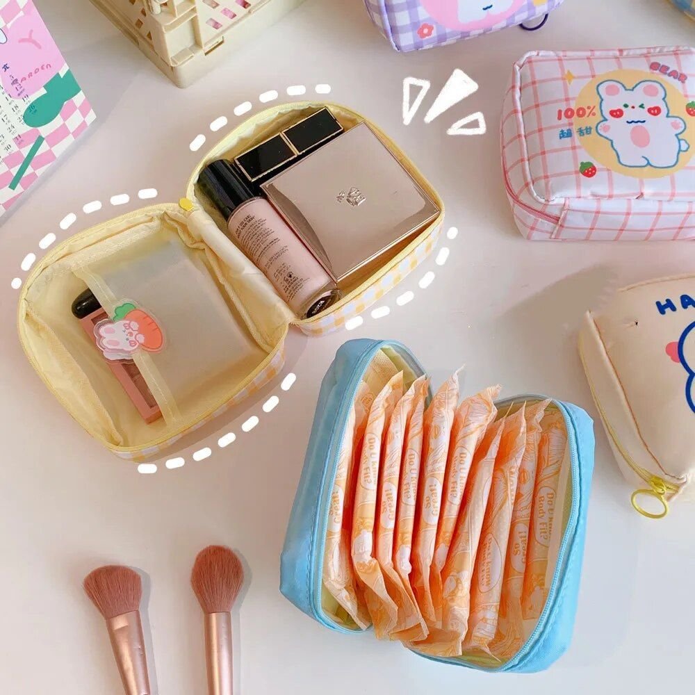 Korean Cartoon Bear Sanitary Napkin Organizer