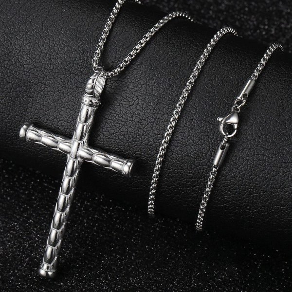 Stainless Steel Cross Pendant Necklace