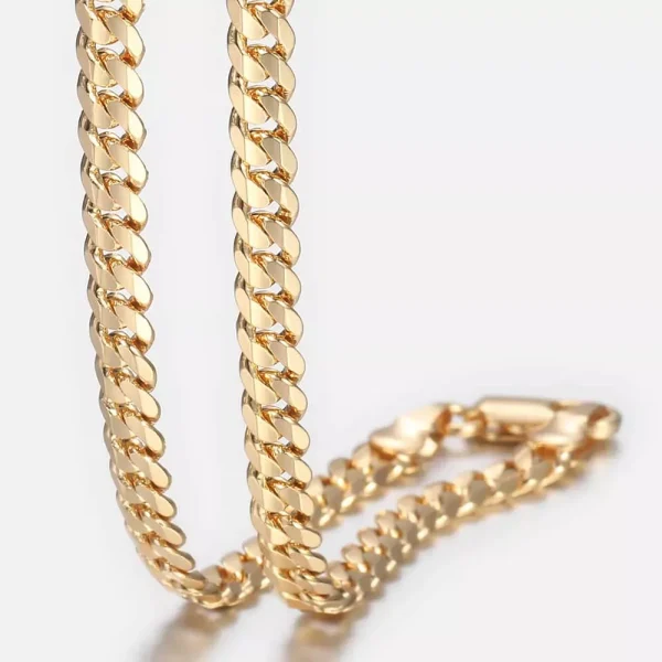 Gold Cuban Link Chain Necklace for Men